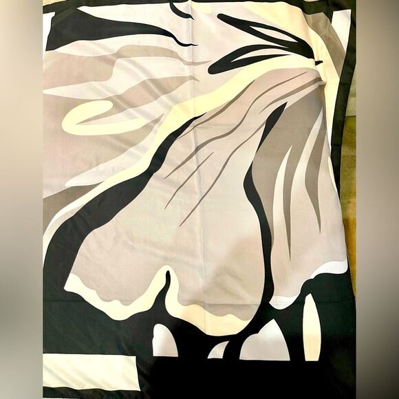 Women’s 90cm Twill Square Scarf Women Print Shawl Wraps - Picture 5 of 5